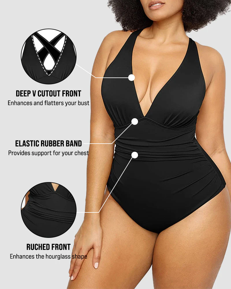 🔥Last Day Sale 49% OFF🔥Smart Sculpt Plunge Swimsuit Flatter Your Figure - Image 7