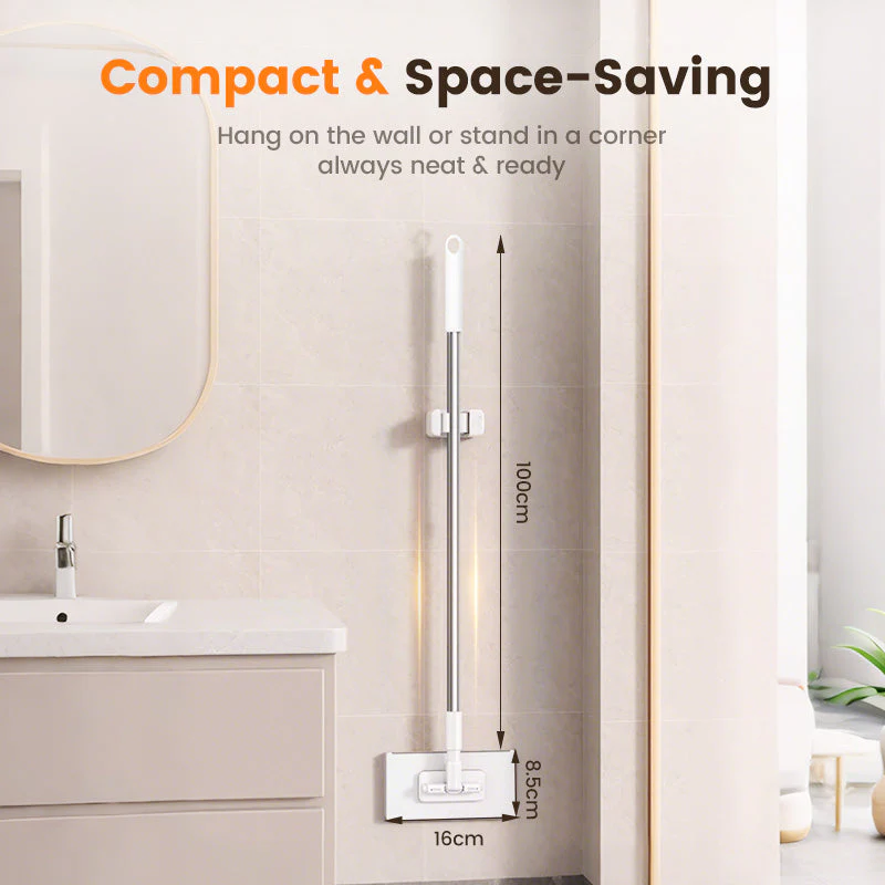 🔥 50% OFF!! ✨🧹Reusable Mop – Biomimetic Self-Clamping Clamp, 100 cm Telescopic Handle, 360° Rotation & Eco-Friendly (Multi-Surface)! - Image 7