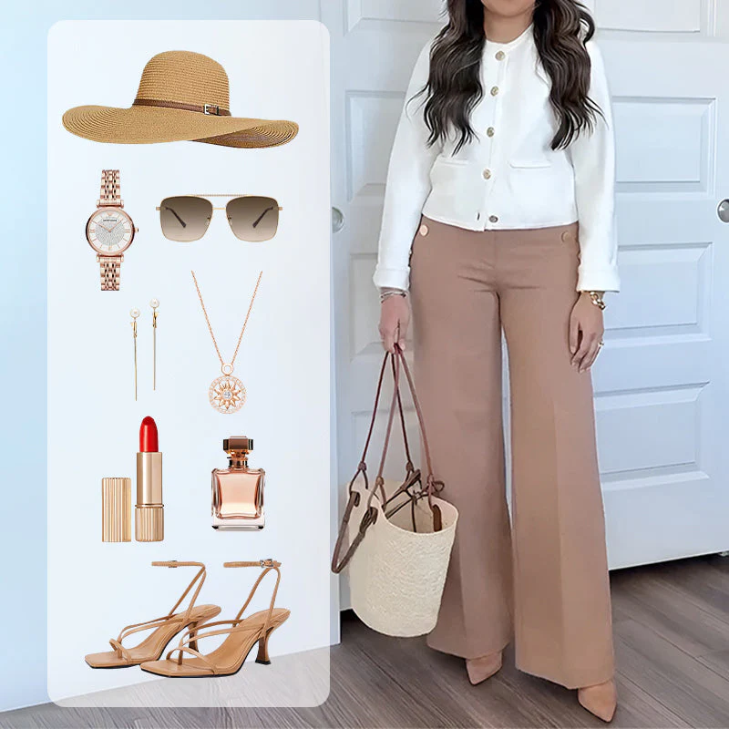 💥Hot Sales-41% OFF💖Women's Plus Size High Stretch High-Waist Wide-Leg Pants - Image 5