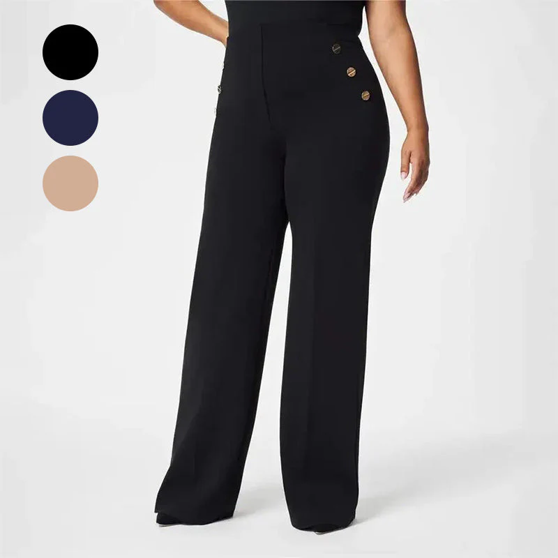 ⏳LAST DAY SALE 70% OFF!!!!⚡50K+ SOLD!✨Women's Plus Size High Stretch High-Waist Wide-Leg Pants