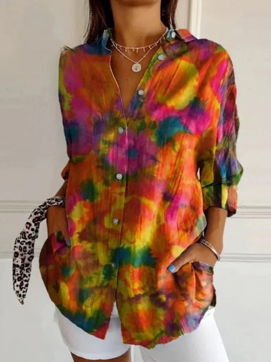 💖2025 NEW TYPE SALE 49% OFF💖Stylish Printed Button - Down Shirts for Women - Image 3