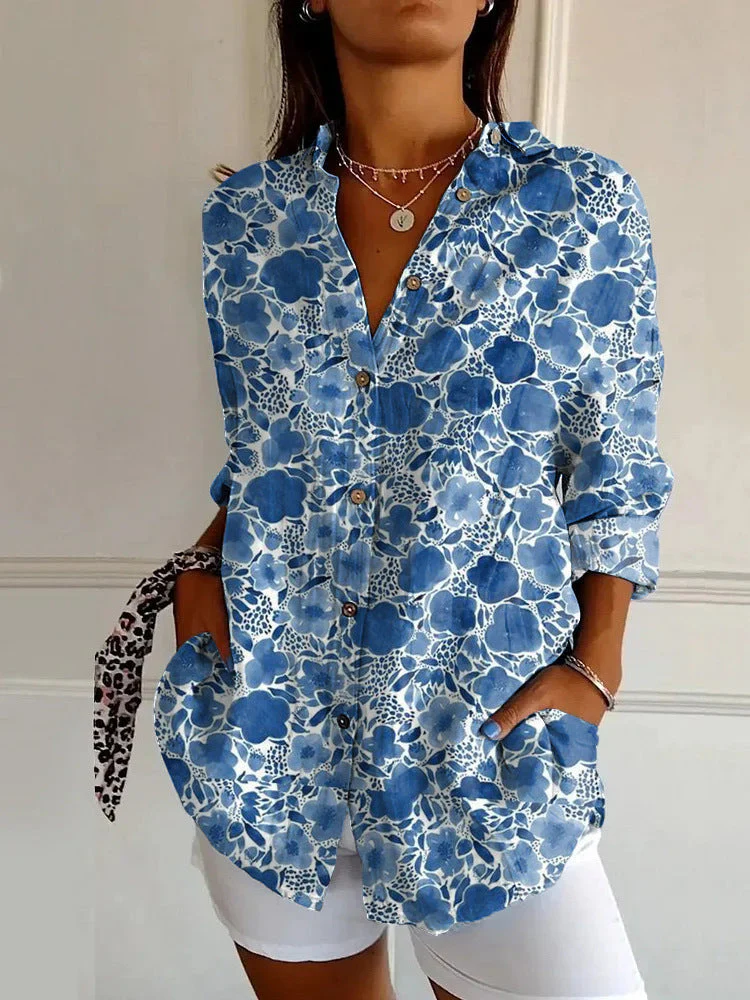 💖2025 NEW TYPE SALE 49% OFF💖Stylish Printed Button - Down Shirts for Women - Image 5