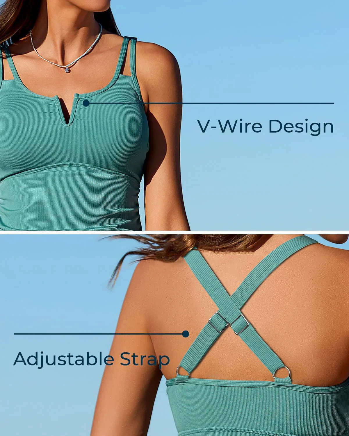 🌊Summer Cool Deal: 49% OFF!!🌊TUMMY CONTROL TWO-PIECE TANKINI SET - Image 16