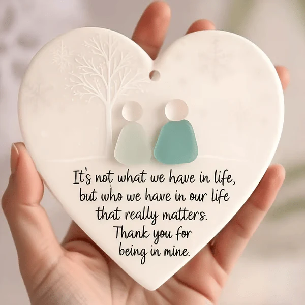 🌊✨Heart-Shaped Sea Glass Ornament🎁Friendship, Grandchildren & Timeless Bonds - Image 9