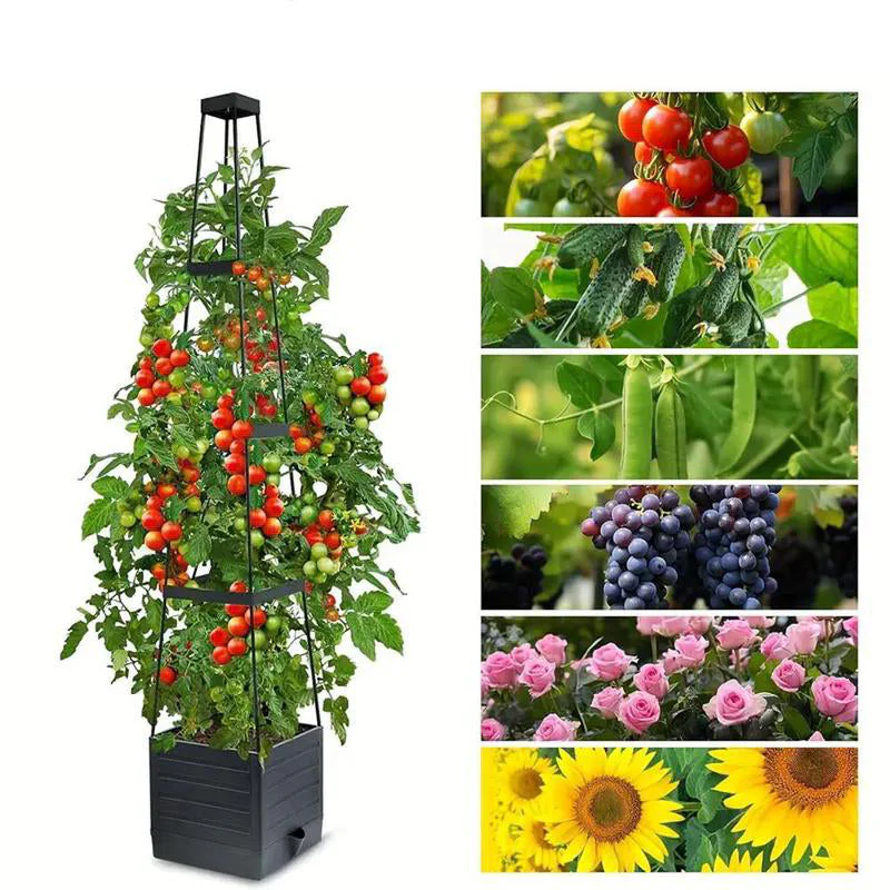 🔥Last Day Sale 50% OFF🌟Garden Raised Bed Planter Boxes with Trellis🍅
