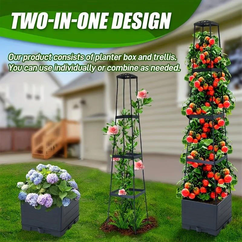 🔥Last Day Sale 50% OFF🌟Garden Raised Bed Planter Boxes with Trellis🍅 - Image 3