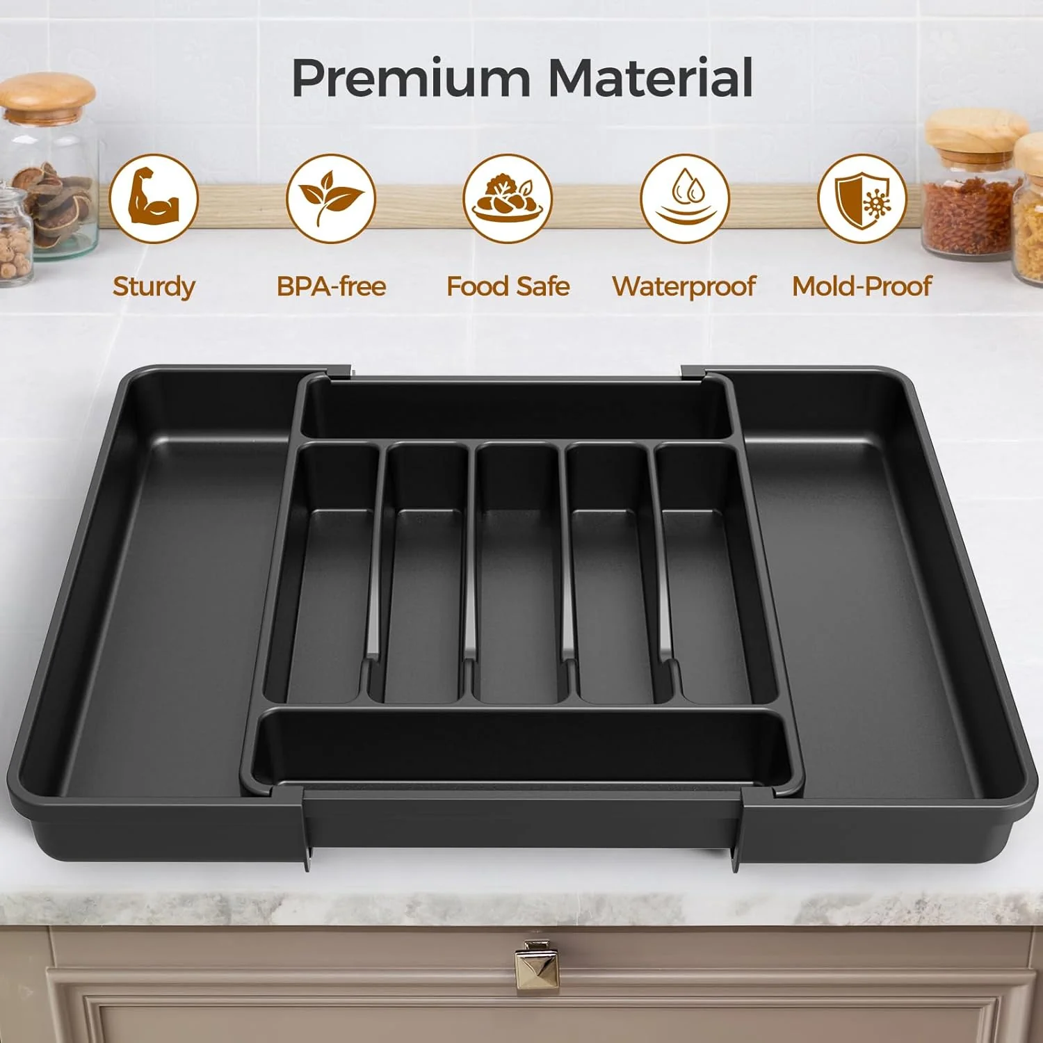 🔥LAST DAY SALE 50% OFF!!🔥Large Silverware Drawer Organizer Expandable Utensil Tray for Kitchen - Image 6