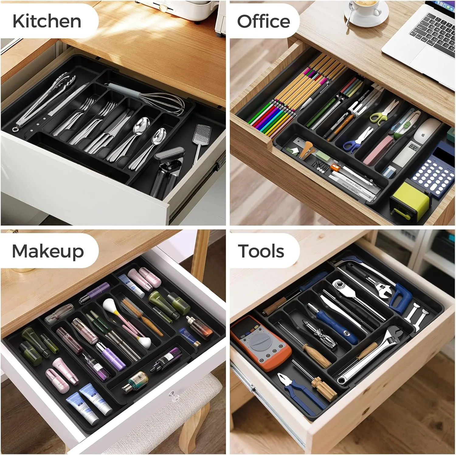 🔥LAST DAY SALE 50% OFF!!🔥Large Silverware Drawer Organizer Expandable Utensil Tray for Kitchen - Image 7