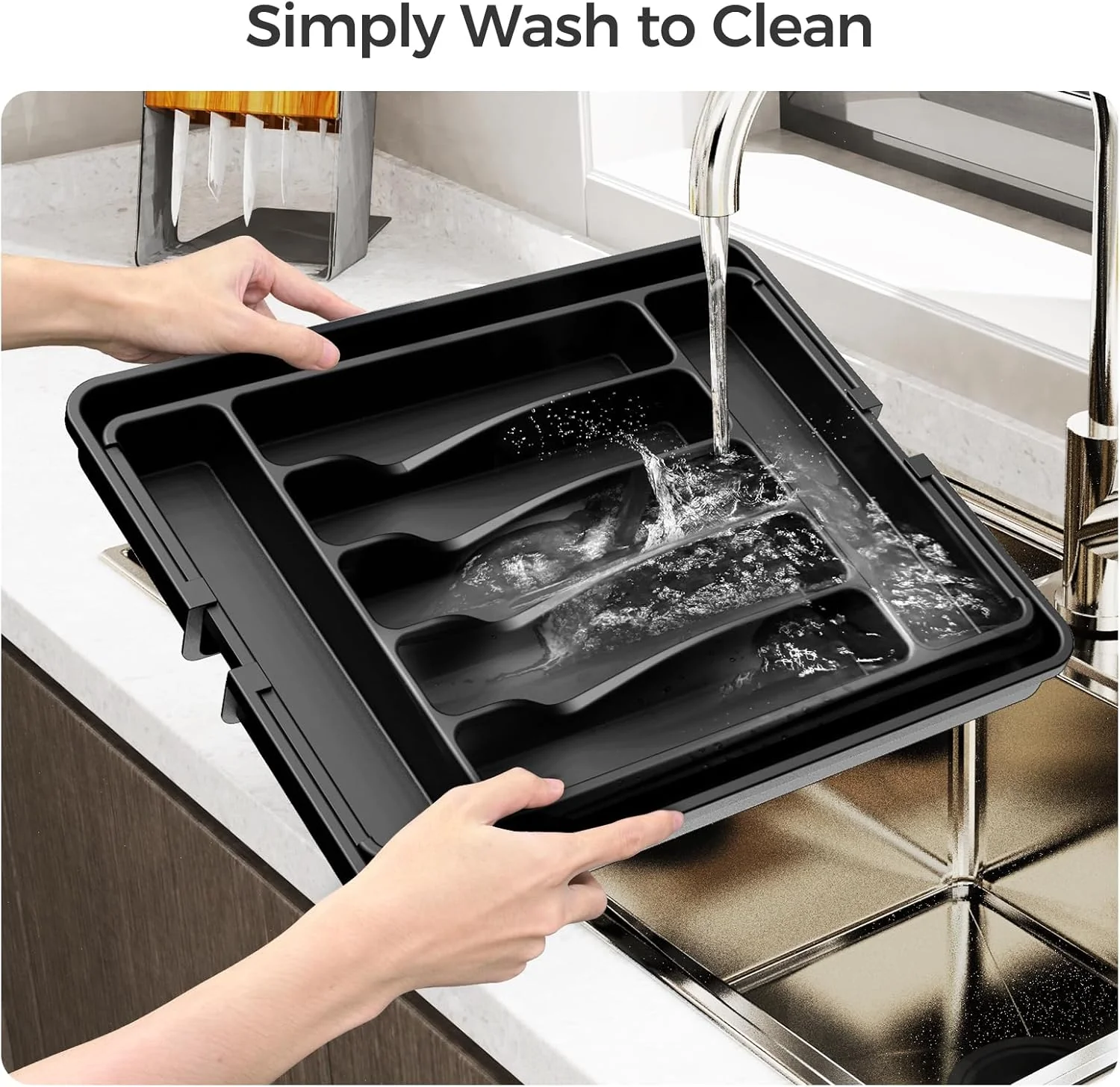 🔥LAST DAY SALE 50% OFF!!🔥Large Silverware Drawer Organizer Expandable Utensil Tray for Kitchen - Image 8