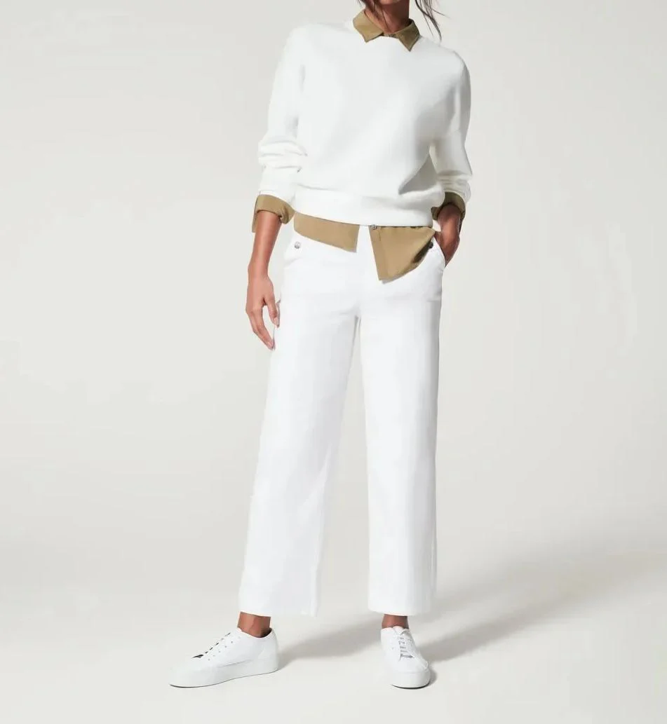 🔥2025 HOT SALE🥰Stretch Twill Cropped Wide Leg Pants - Image 2