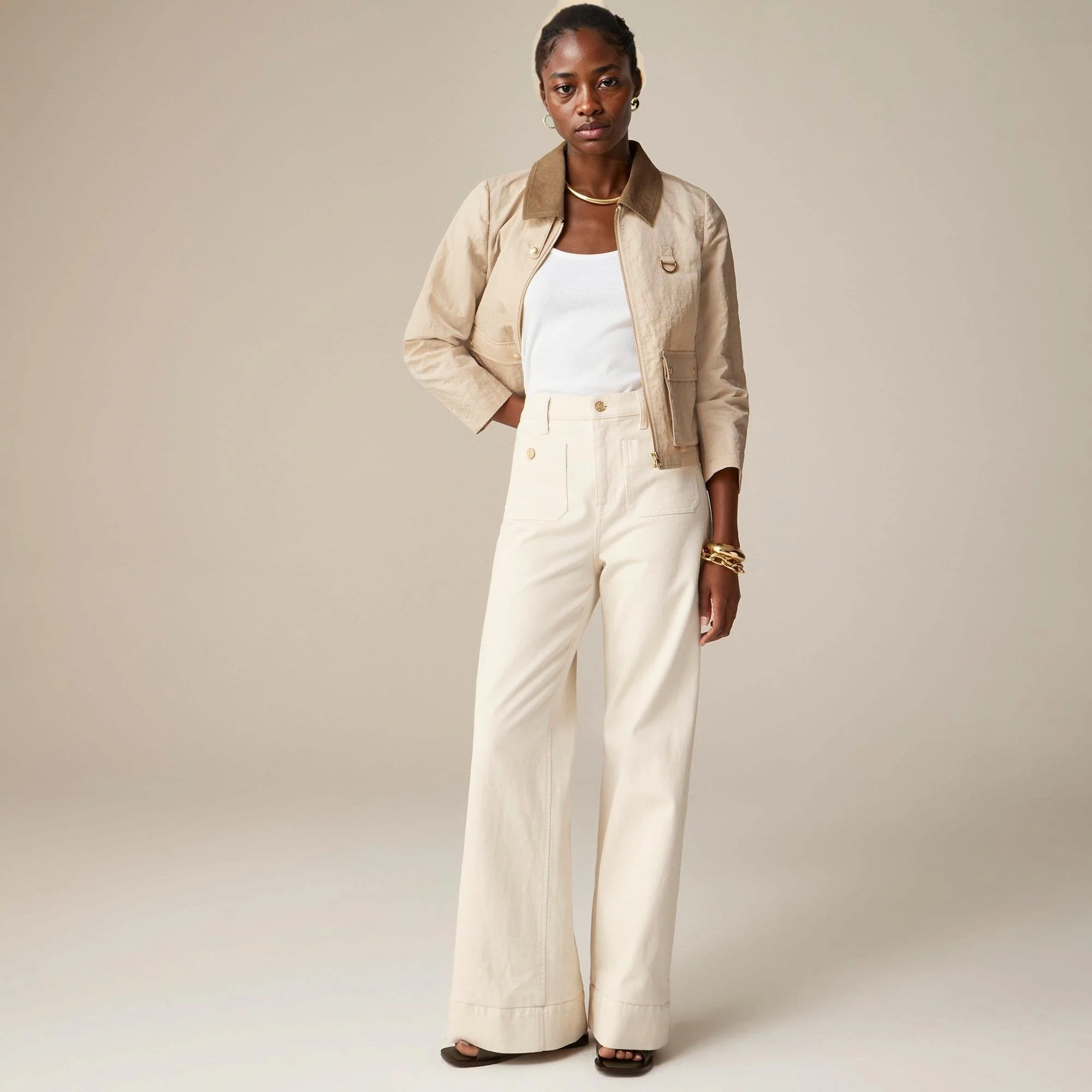 🔥Last 24 Hours Sale 75% OFF⏰Tummy Control Sailor Wide Leg Trousers - Image 2