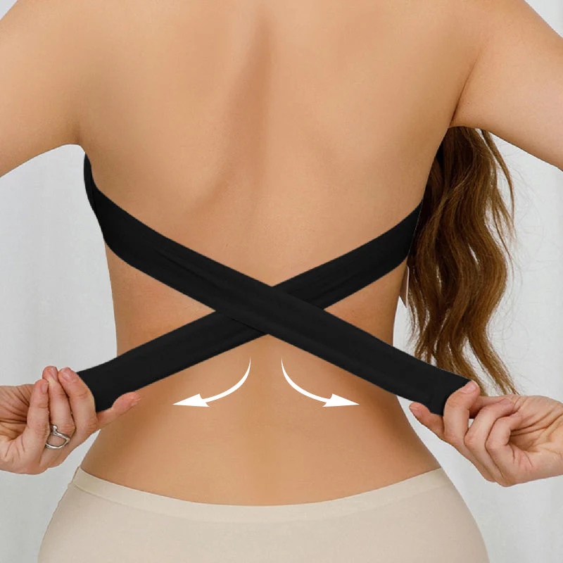 ✨📢LAST DAY SALE: Only ￡7.99!!!🔥Women's Non-Slip Strapless Wireless Bra with Crossover Side Closure - Image 3