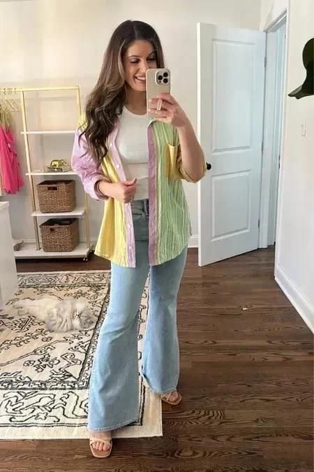 ⏰LAST DAY SPECIAL PRICE:￡17.99!!🔥Ultra High Rise Stretch Flare Jean - Image 17