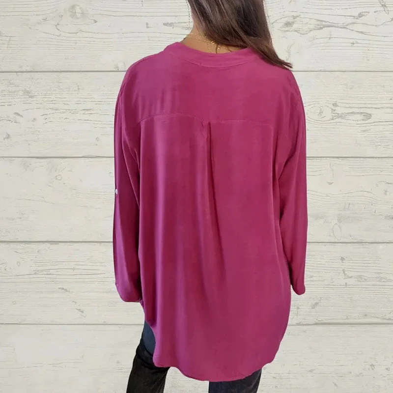 ⏳Limited Sale 49% OFF🌸Women's Sequin Patchwork V-neck Shirt - Image 9