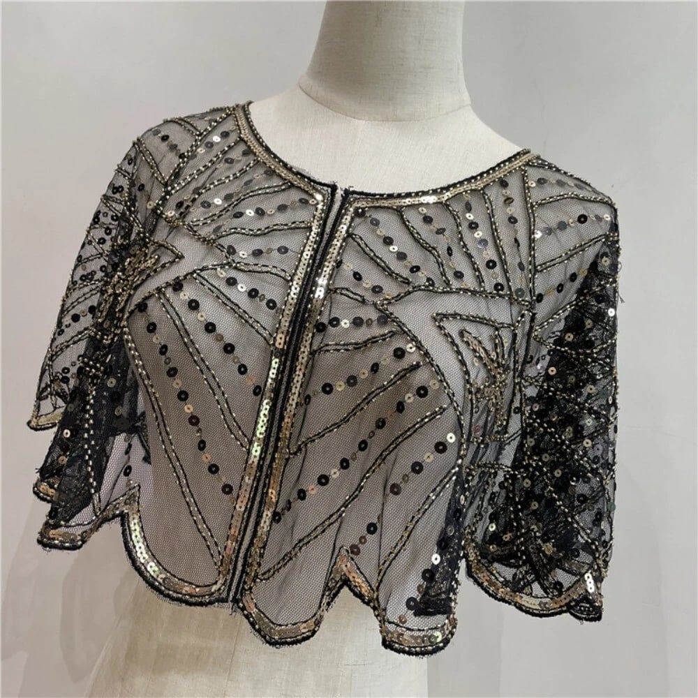 ⏳Time-limited Special⏰ Vintage Lace Beaded Shawl - Image 8