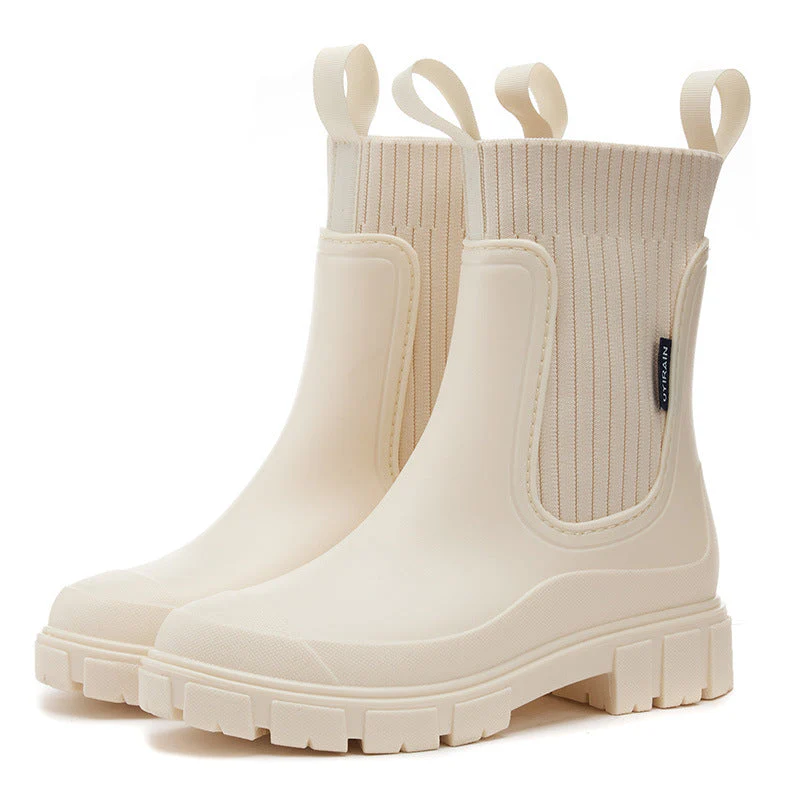 Waterproof Non-Slip Thick Sole Mid-Calf Boots - Image 12