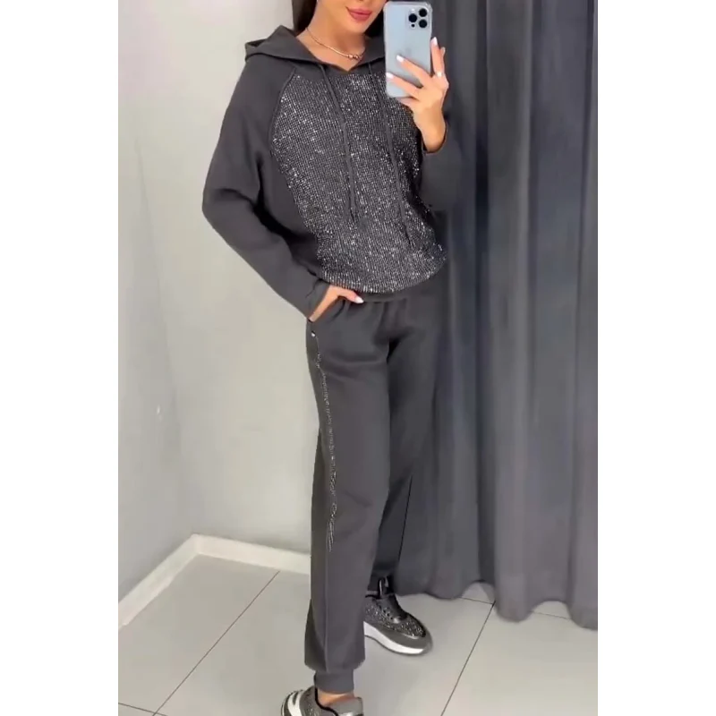🌸LAST DAY SALE 49% OFF🌸Women's Hooded Sweatshirt and Cuffed Joggers (2-Piece Set) - Image 2