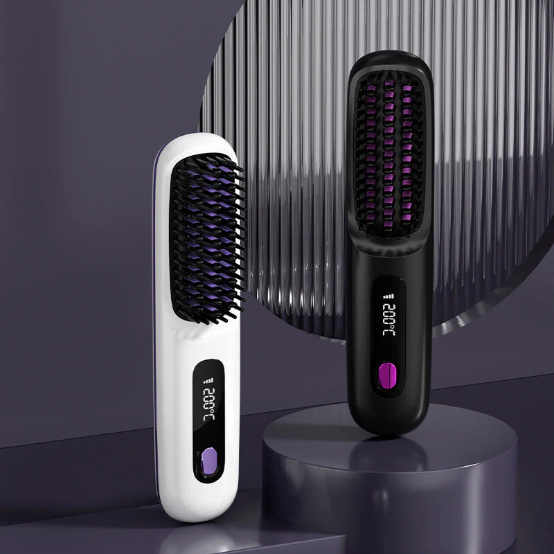 🏆2026 New Year Sale 50% OFF💁‍♀️Wireless Ceramic Heating Hair Straightening Hairbrush - Image 14