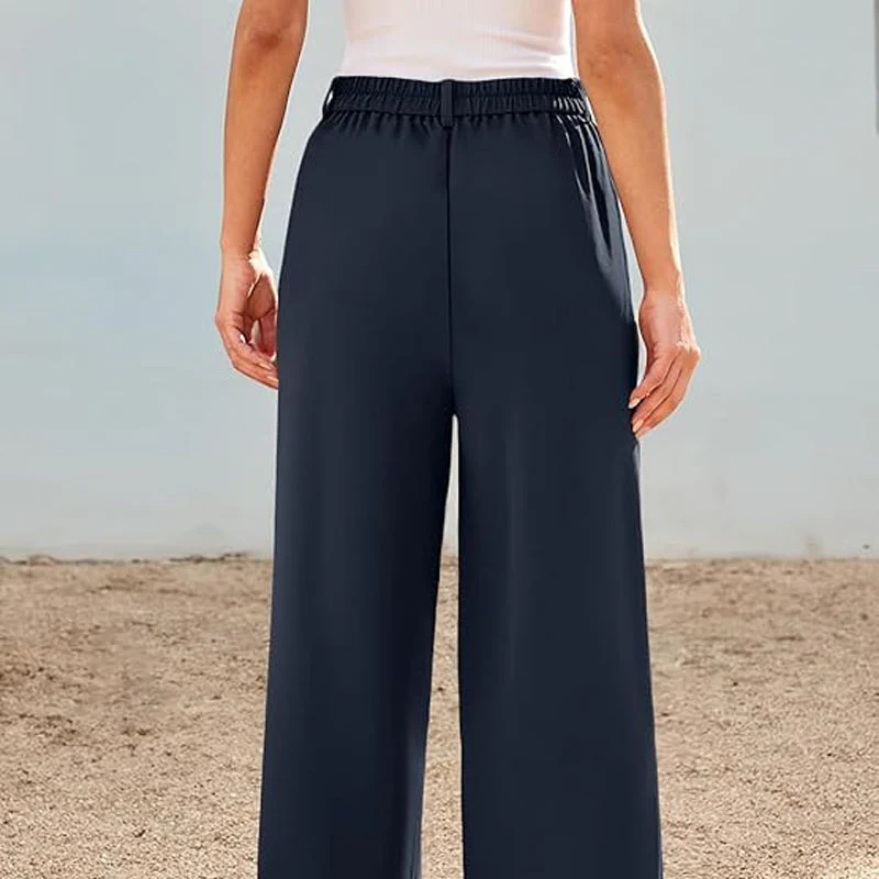 Women's Casual High-Waist Straight Leg Trousers - Image 3