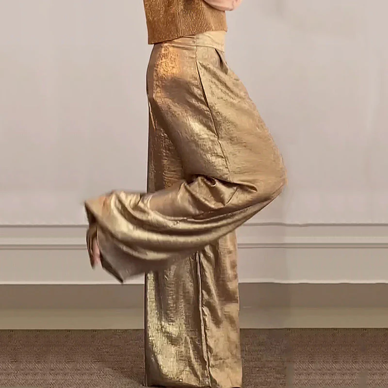 💕LAST DAY SALE 49% OFF💕Women's Casual Short-Sleeve Top & Wide-Leg Pants Two-Piece Suit - Image 4