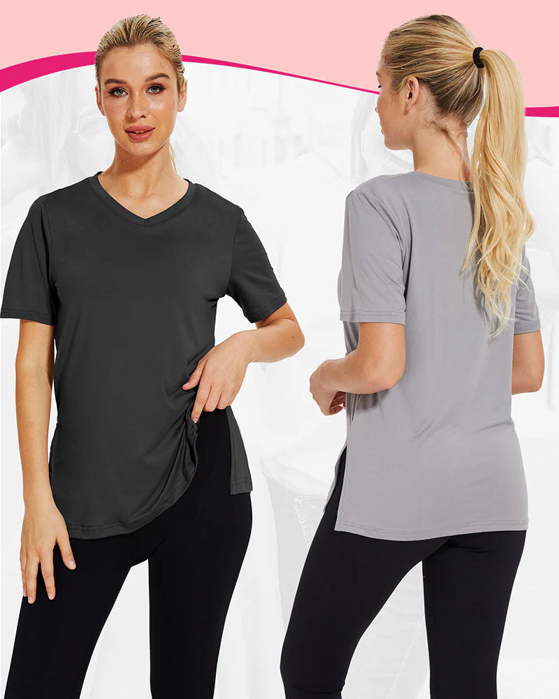 🔥Last Day - BUY 1 GET 3 PACKS!!🔥Womens 3 Pack T-Shirts Basic Short Sleeve V Neck Tops - Image 4