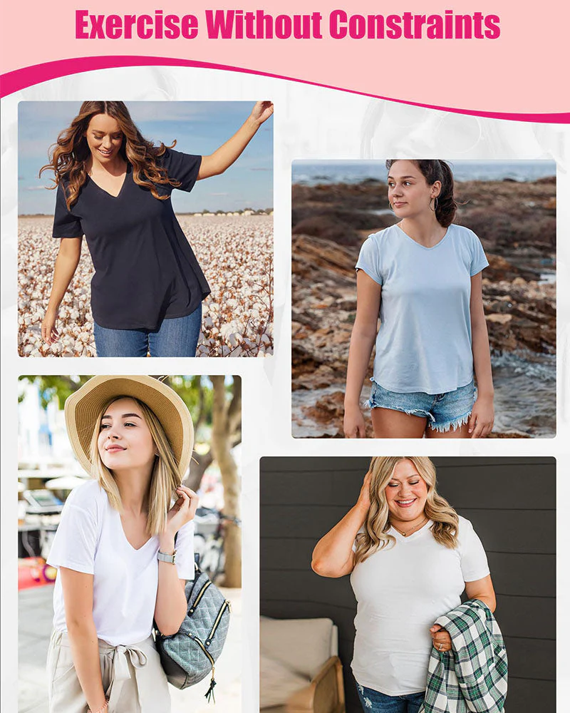 🔥Last Day - BUY 1 GET 3 PACKS!!🔥Womens 3 Pack T-Shirts Basic Short Sleeve V Neck Tops - Image 5