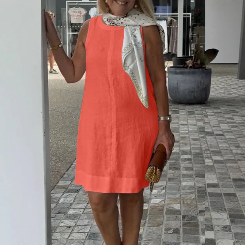 Women’s Casual Round-Neck Sleeveless Dress - Image 7