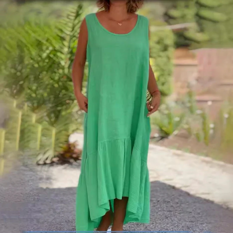Women’s Casual Round-Neck Sleeveless Dress - Image 11