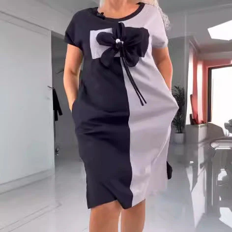 Women’s Chic Color Block Casual Dress - Image 8