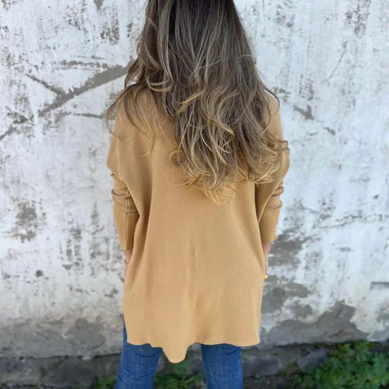 💖LAST DAY SPECIAL PRICE: £15.99!!💖Women's Cozy Knit Long Sleeve Tunic Top with Side Slits - Image 4