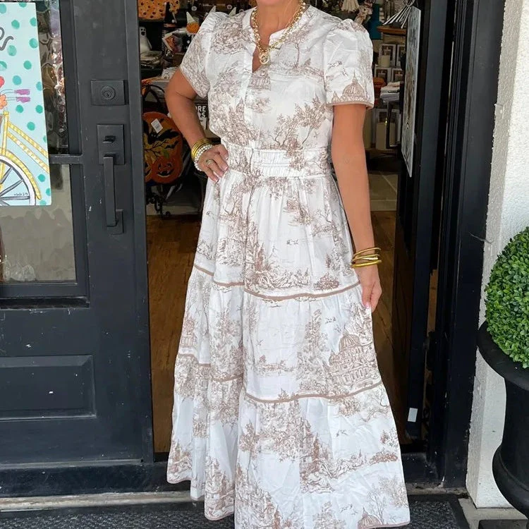 💖 Special Sale 50% OFF!🔥Last 3 Hours!!💝Women's Ethnic Style Floral Printed Dress - Image 2