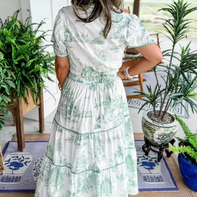 💖 Special Sale 50% OFF!🔥Last 3 Hours!!💝Women's Ethnic Style Floral Printed Dress - Image 7
