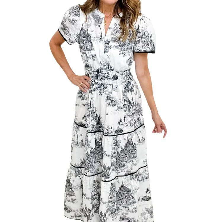 💖 Special Sale 50% OFF!🔥Last 3 Hours!!💝Women's Ethnic Style Floral Printed Dress - Image 8