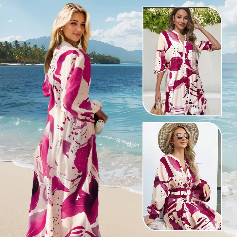 🔥Summer Cool Deal: 49% OFF!!💃Women’s Floral V-Neck Maxi Dress - Image 2