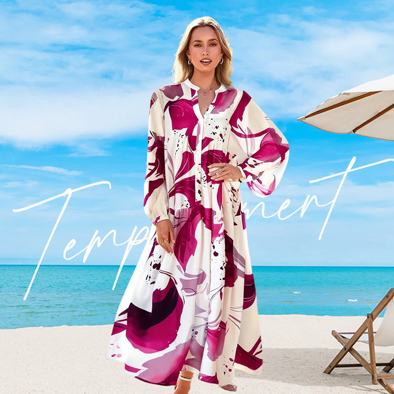 🔥Summer Cool Deal: 49% OFF!!💃Women’s Floral V-Neck Maxi Dress - Image 3