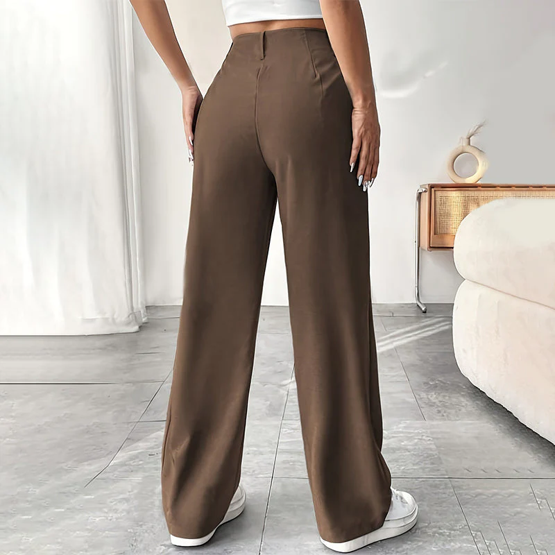 🏆 Last Day Special Price £18.79!!!💝New Style✨Women's High Waisted Straight Leg Work Trousers , Smart & Casual Look for Office and Beyond - Image 3