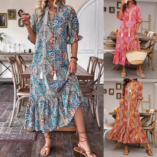 🌸Spring Specials Sale 50% OFF💐 Women's Summer V-Neck Floral Dress