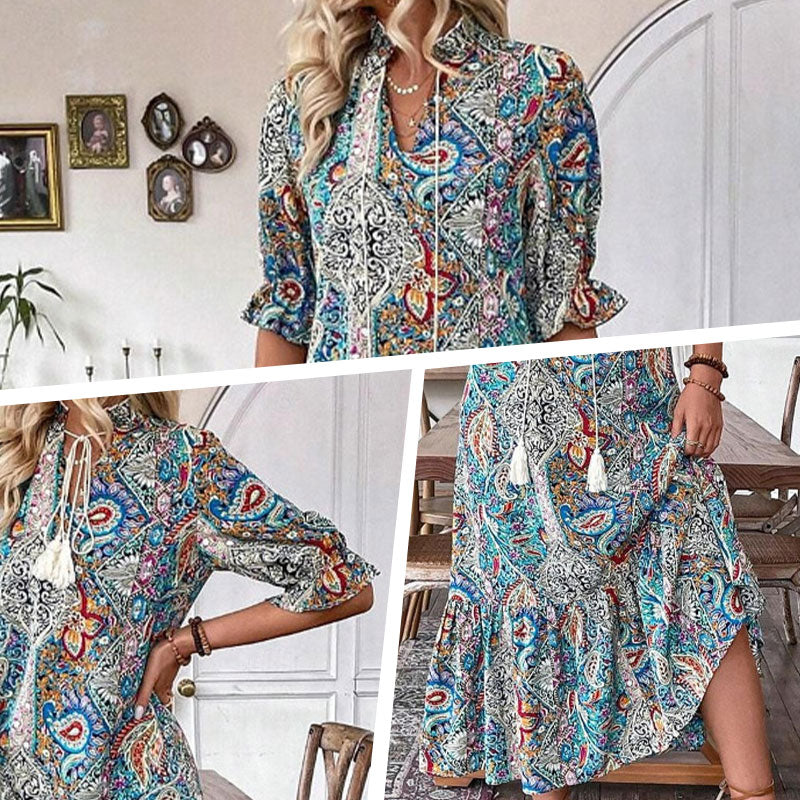 🌸Spring Specials Sale 50% OFF💐 Women's Summer V-Neck Floral Dress - Image 4