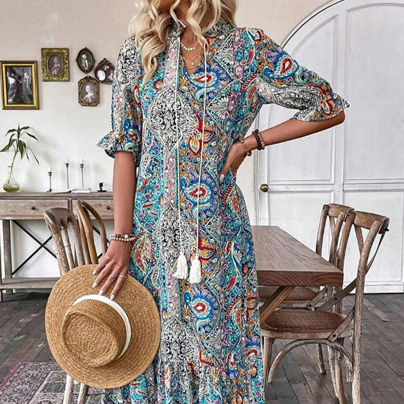 🌸Spring Specials Sale 50% OFF💐 Women's Summer V-Neck Floral Dress - Image 5
