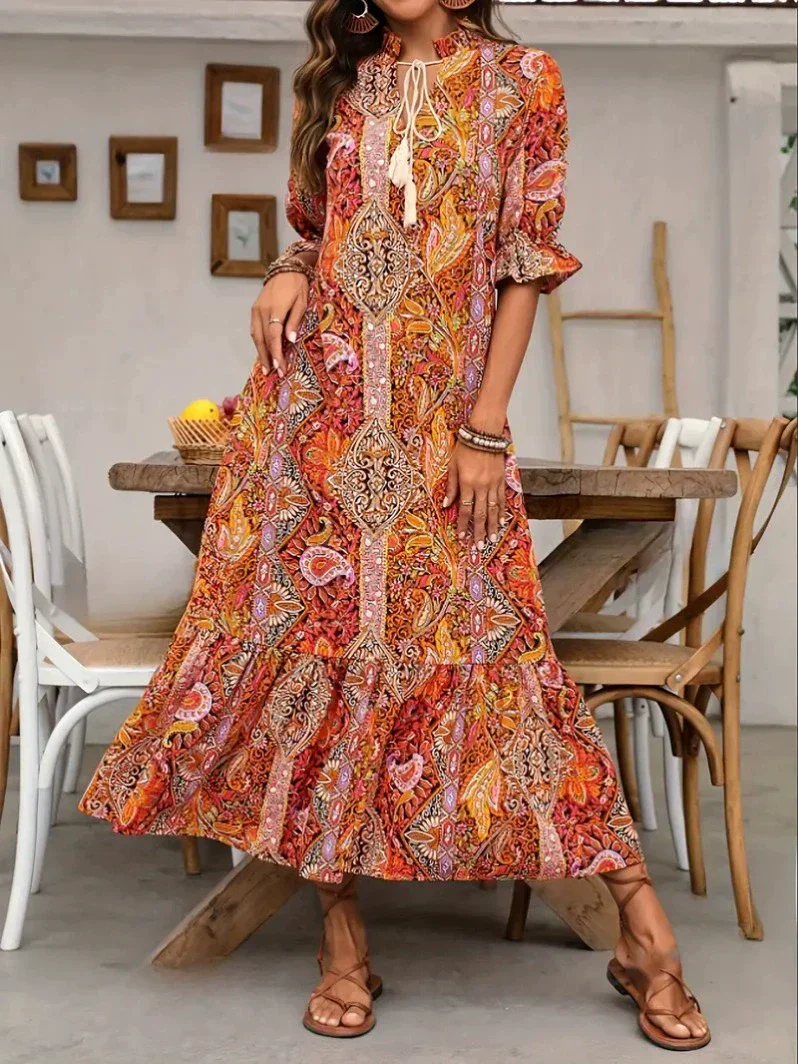 🌸Spring Specials Sale 50% OFF💐 Women's Summer V-Neck Floral Dress - Image 6