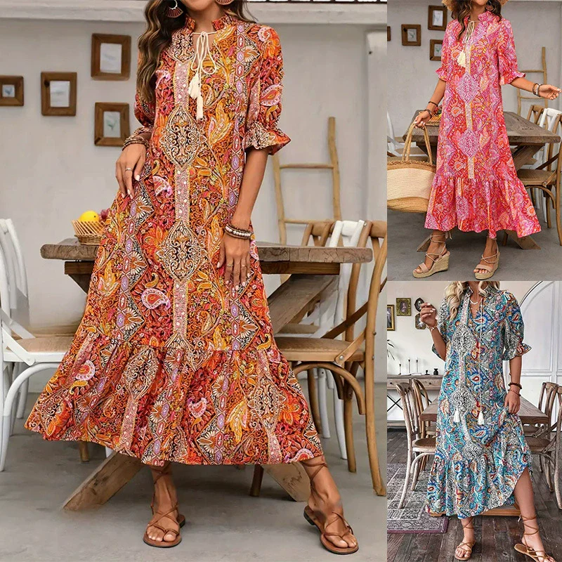 🌸Spring Specials Sale 50% OFF💐 Women's Summer V-Neck Floral Dress - Image 8