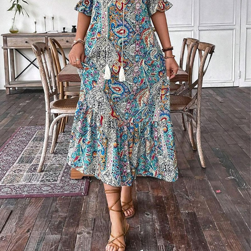 🌸Spring Specials Sale 50% OFF💐 Women's Summer V-Neck Floral Dress - Image 9