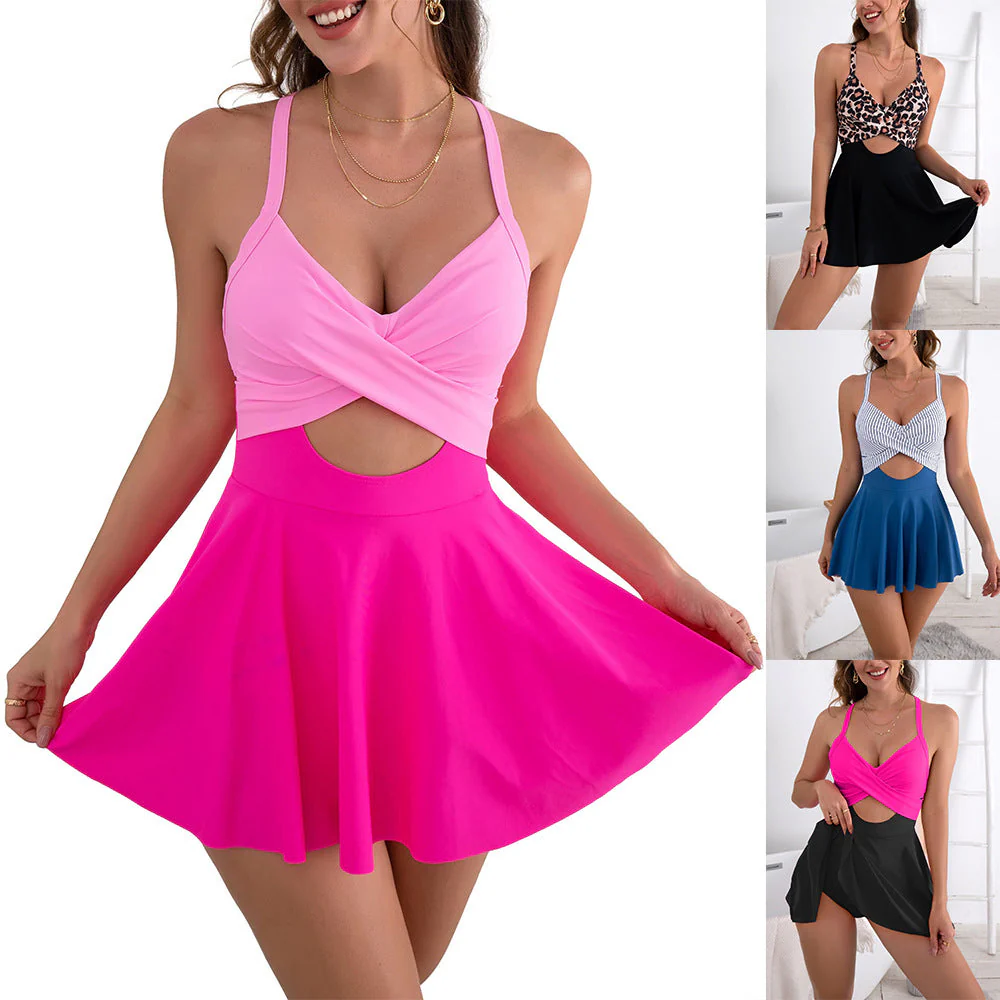 💥Last Day Special Sale 49% OFF🩱Women's Cutout One Piece Skirt Swimsuit - Image 5