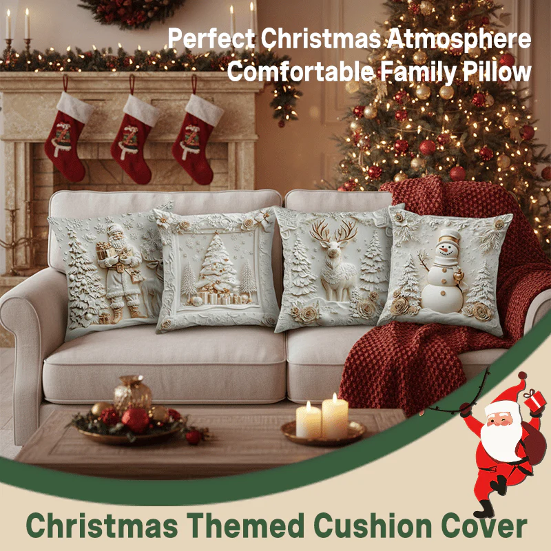 ⏰LAST DAY: ￡9.99 for 4PCS!!⚡50K+ SOLD!💕Christmas Themed Cushion Cover🎁 - Image 3