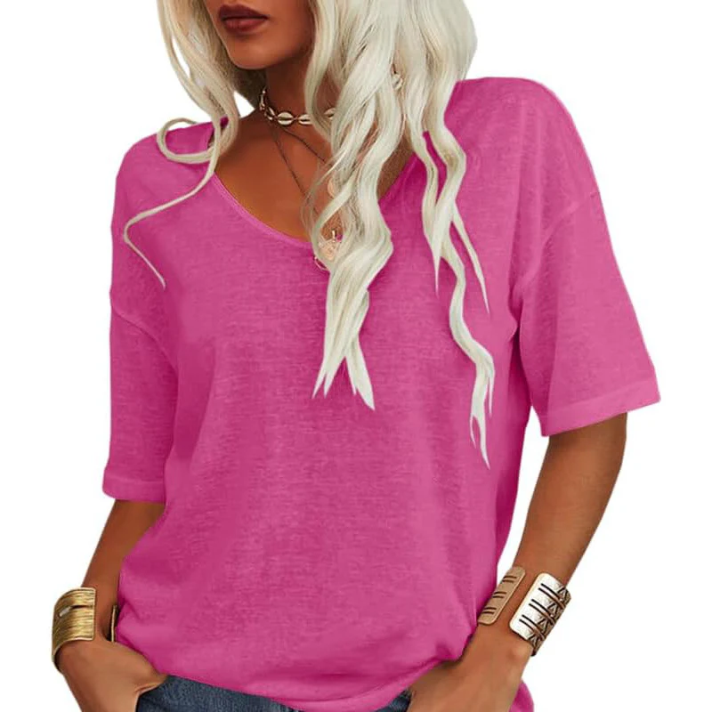 🌸LAST DAY SPECIAL PRICE: £9.99!!🌸Women's Casual V-Neck Short Sleeve T-Shirt - Image 16