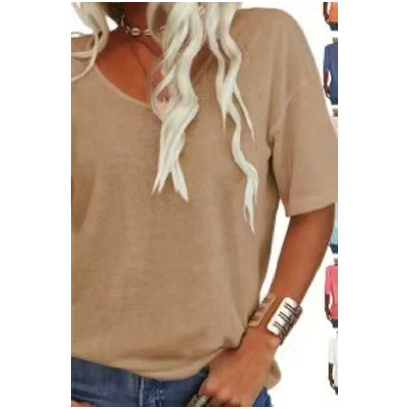 🌸LAST DAY SPECIAL PRICE: £9.99!!🌸Women's Casual V-Neck Short Sleeve T-Shirt - Image 22